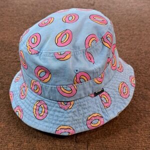 Odd Future Donut All Over Print Bucket Hat Light Blue OFWGKTA Streetwear L/XL
